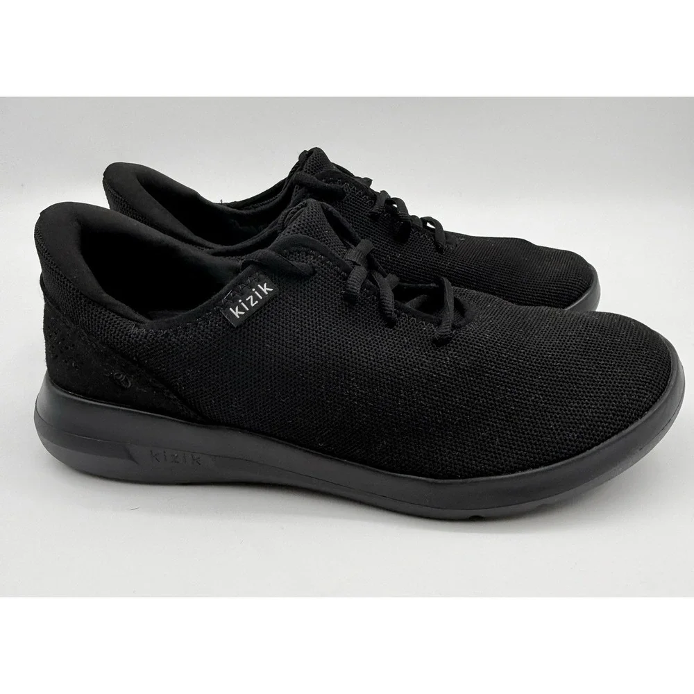 Kizik Madrid Comfort Breath Eco-Knit Black Slip On‎ Sneak M8.5 Wide Wmns 10Wide